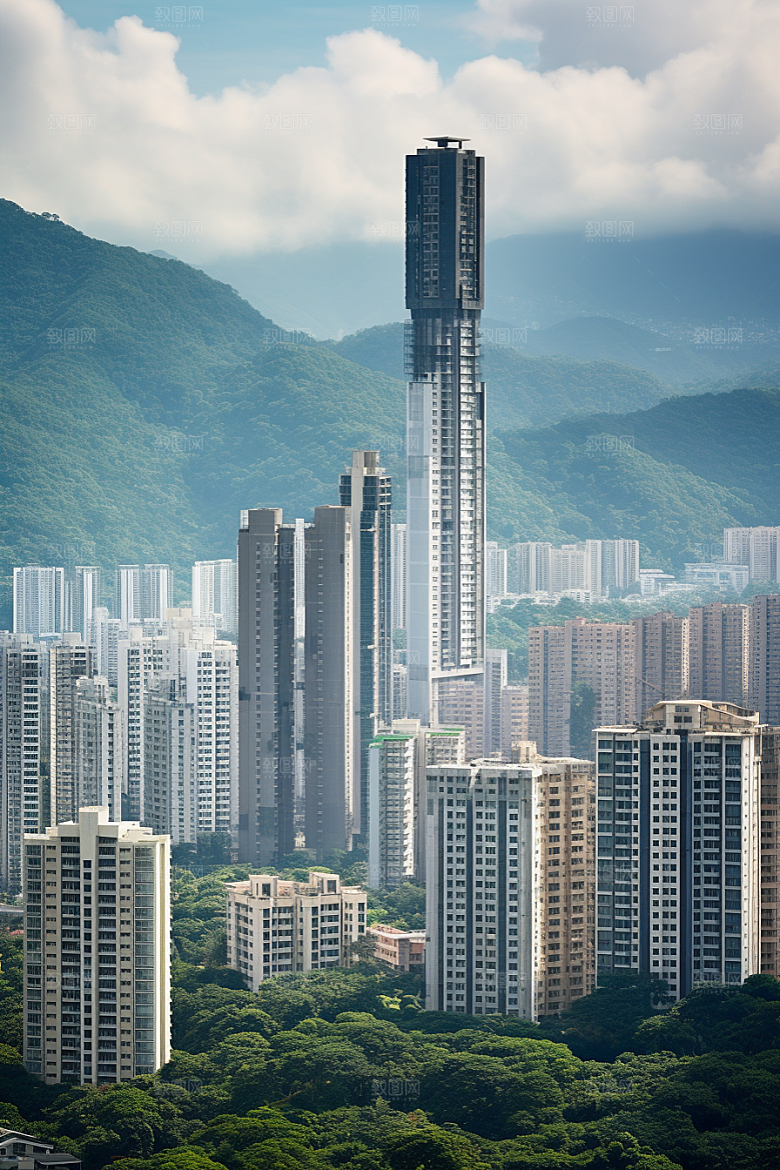 深圳城市风光新城都市摄影图