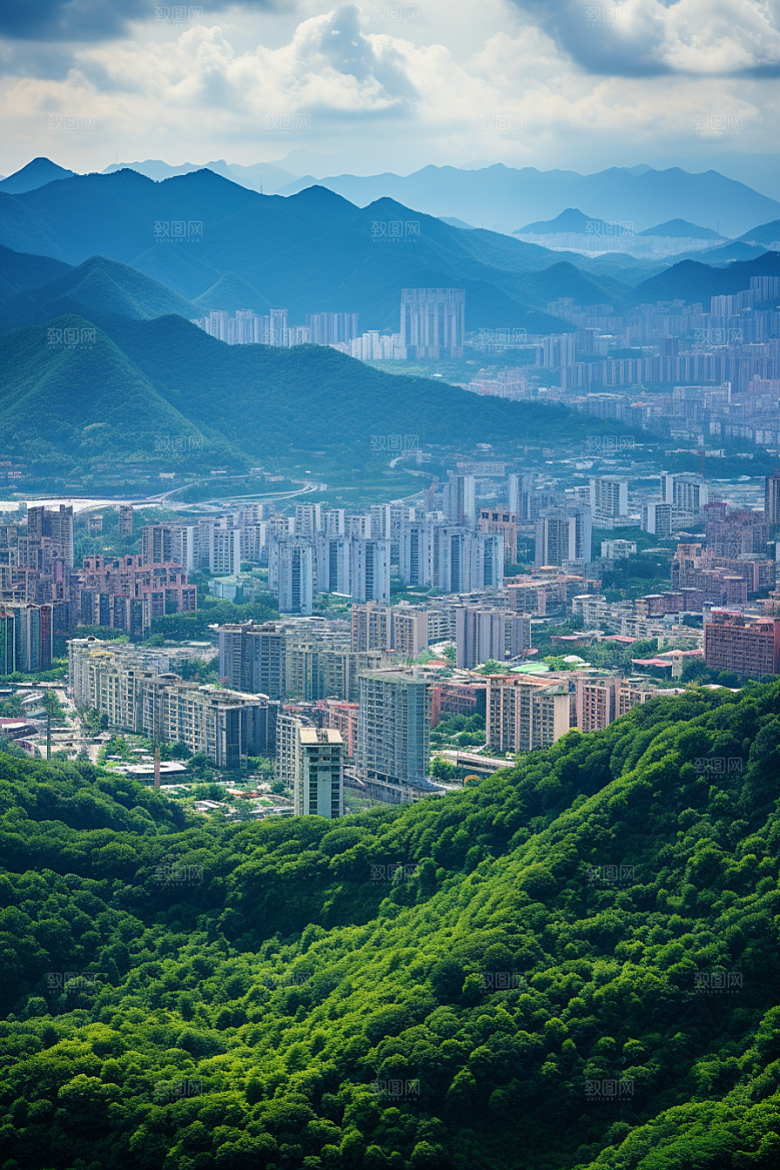 深圳城市风光新城旅游摄影图