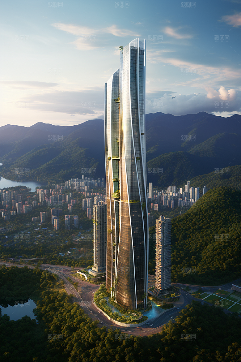 深圳城市风光经济特区旅行摄影图