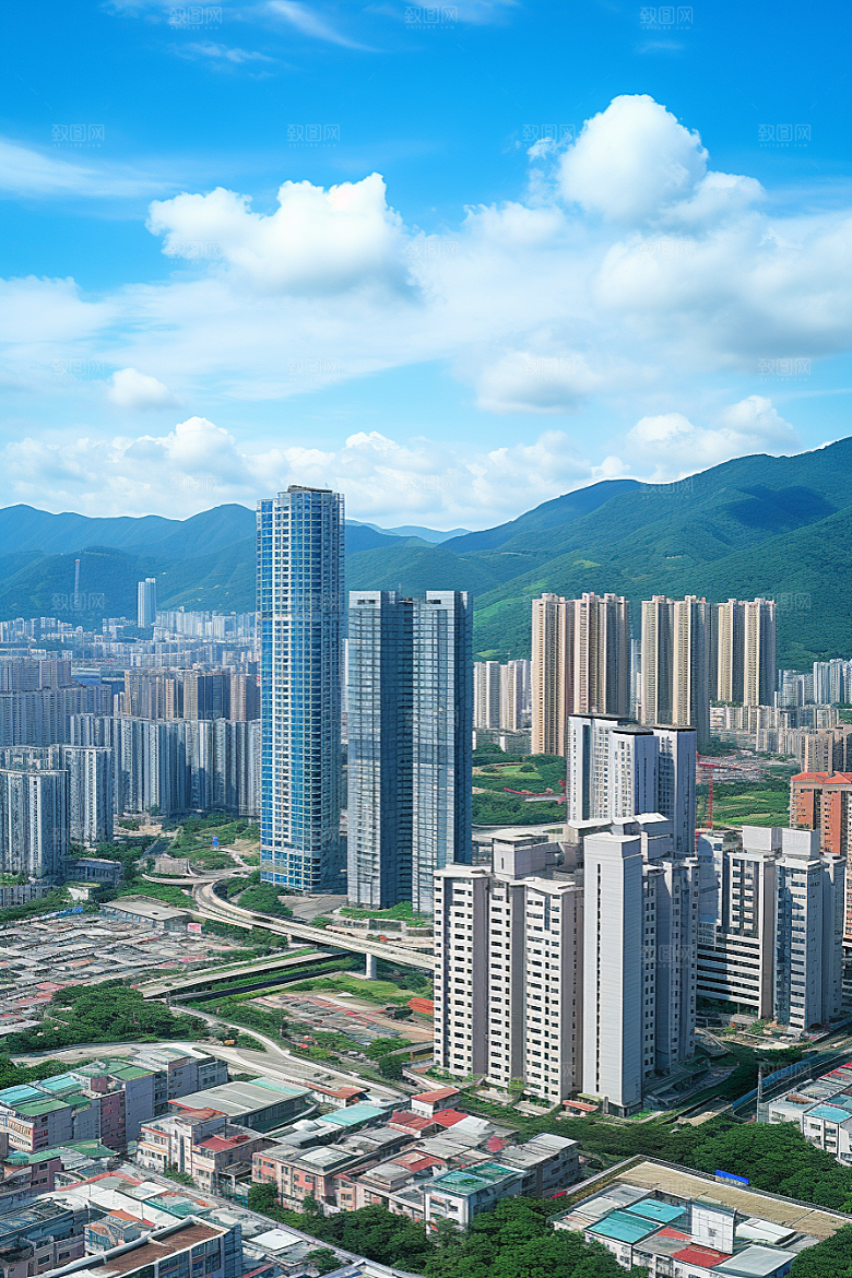 深圳城市风光国内游地标摄影图