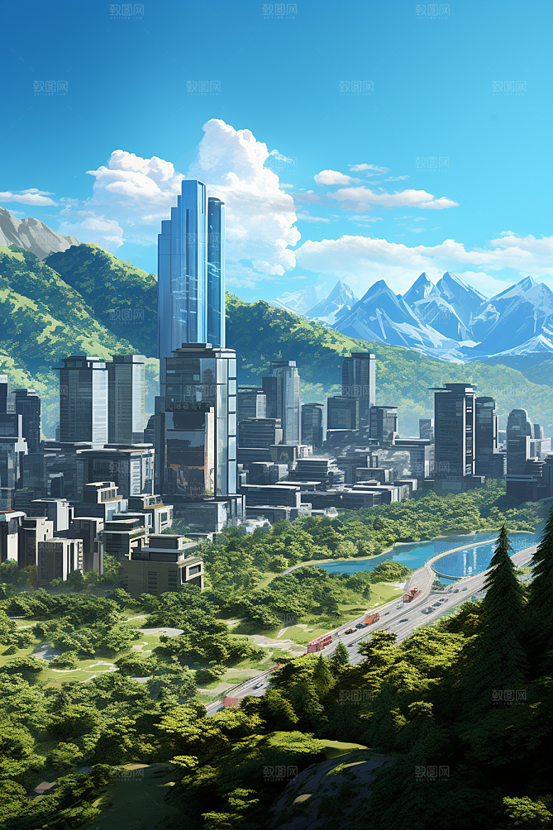 深圳城市风光经济特区景色摄影图