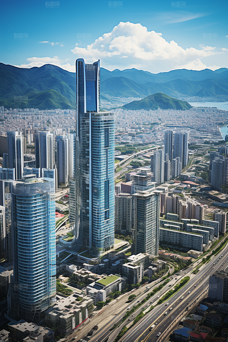 深圳城市风光地标新城摄影图