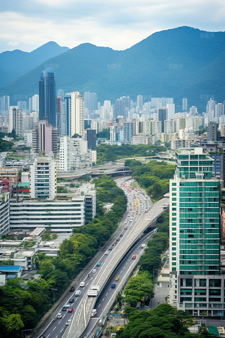 深圳城市风光都市现代化摄影图