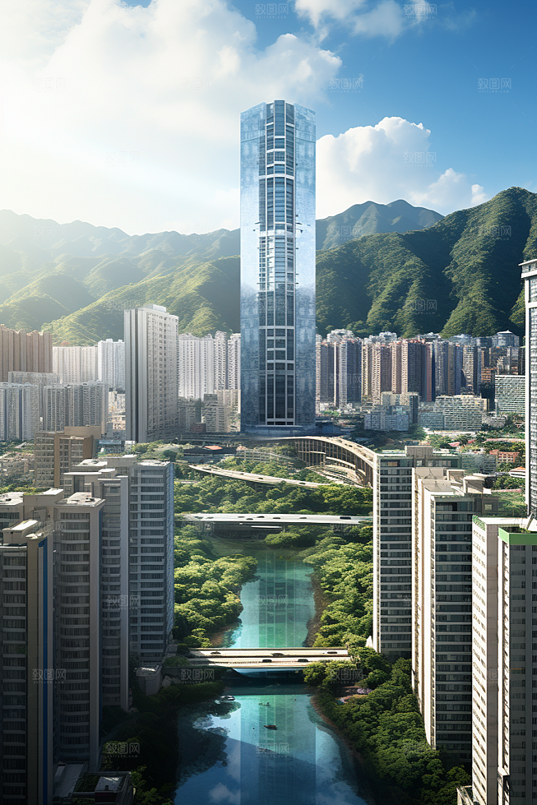 深圳城市风光国内游新城摄影图