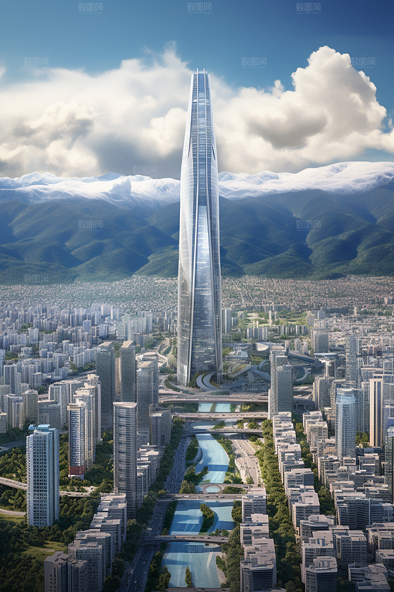 深圳城市风光旅游地标摄影图