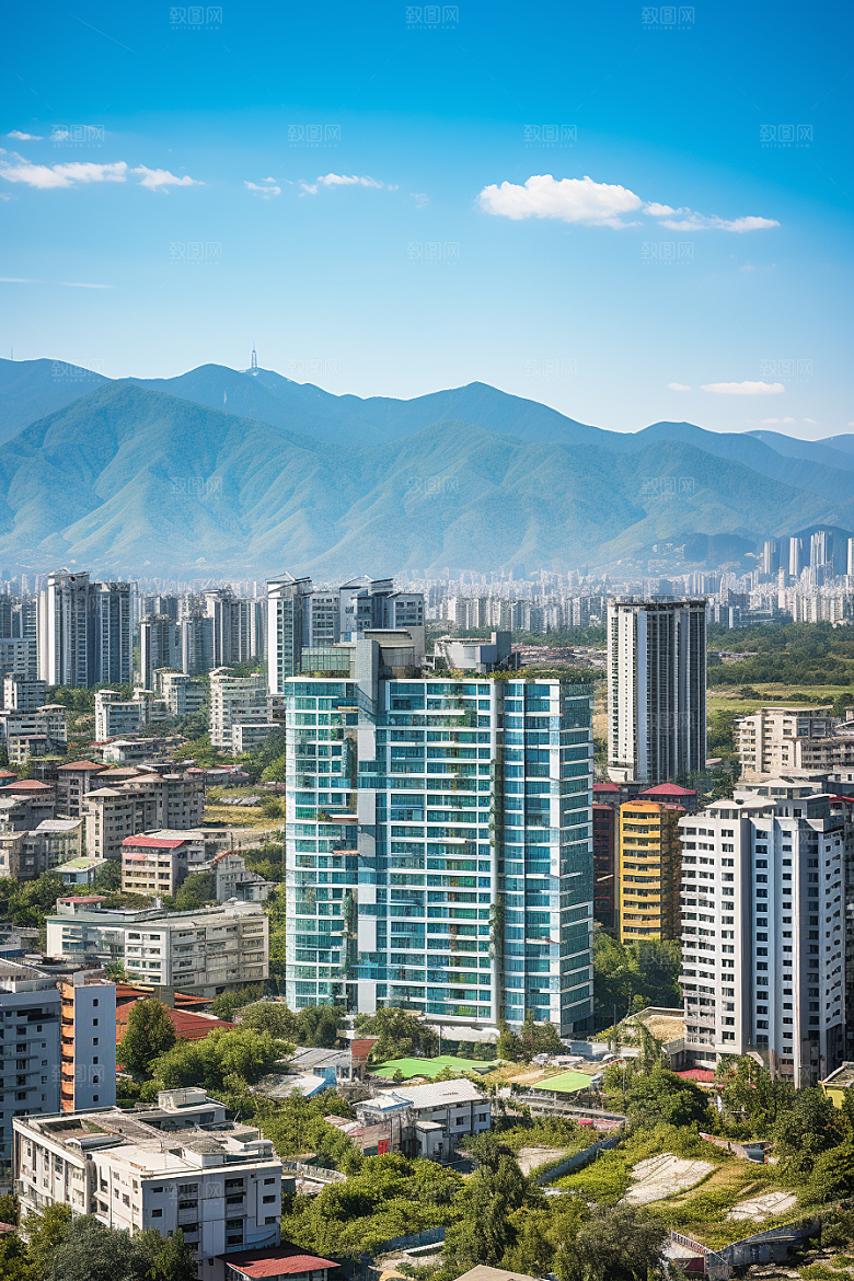 深圳城市风光地标新城摄影图