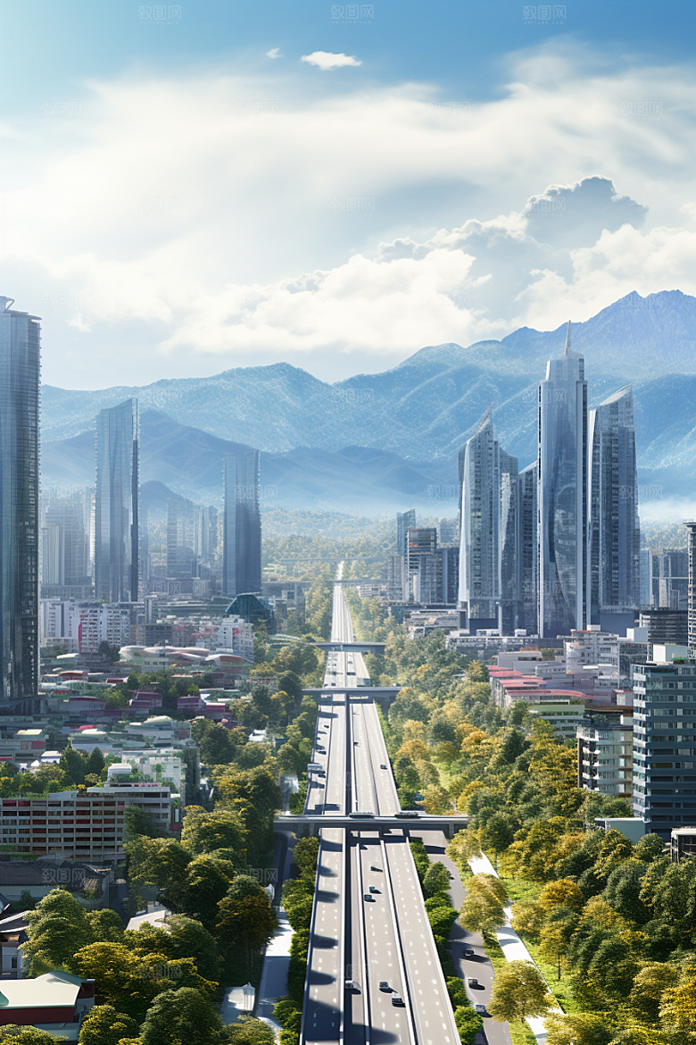 深圳城市风光新城景色摄影图