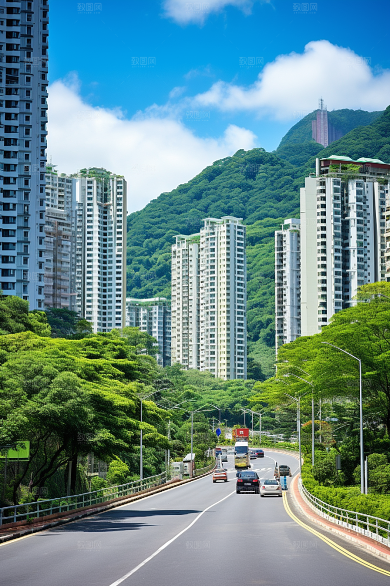 深圳城市风光新城风景摄影图