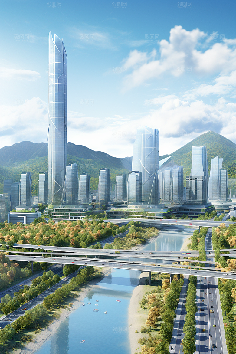 深圳城市风光现代化景色摄影图