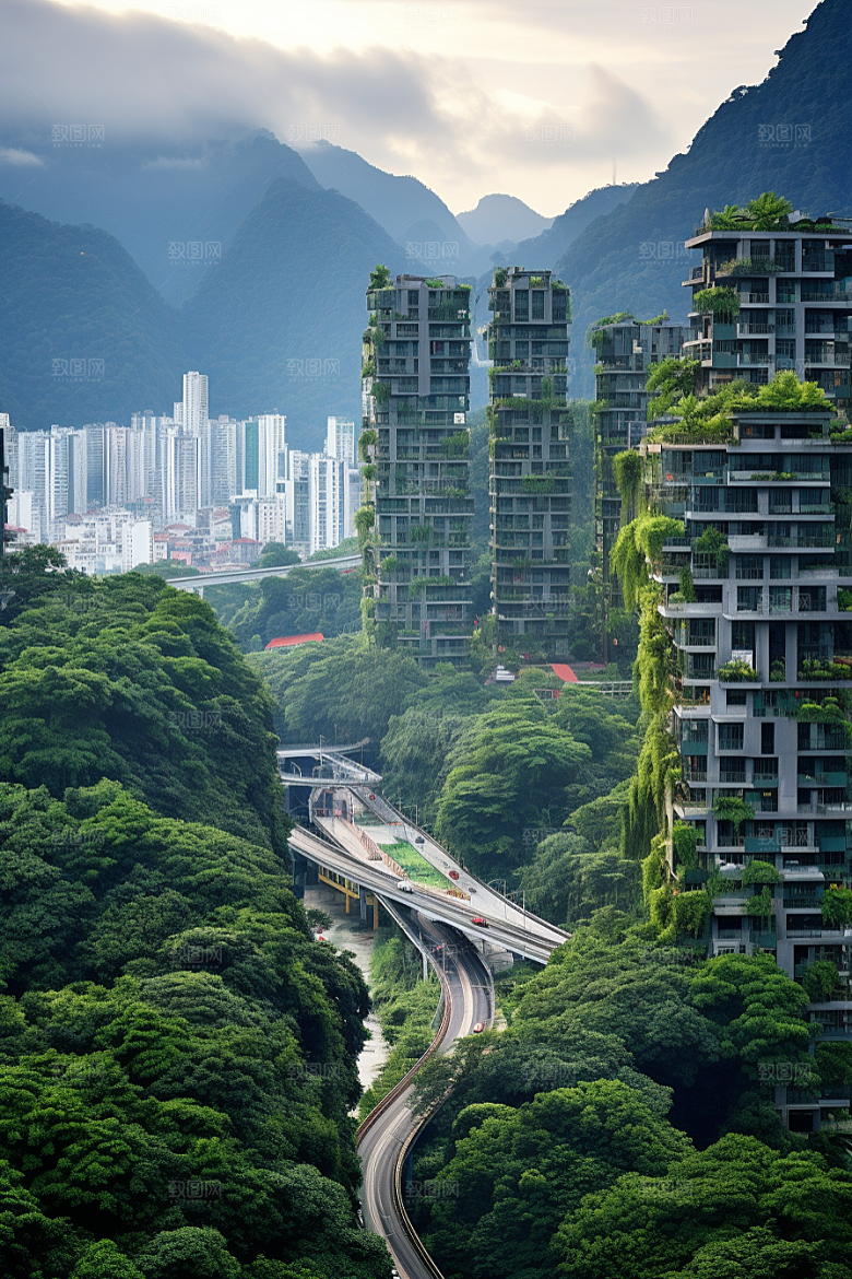 深圳城市风光现代化风景摄影图
