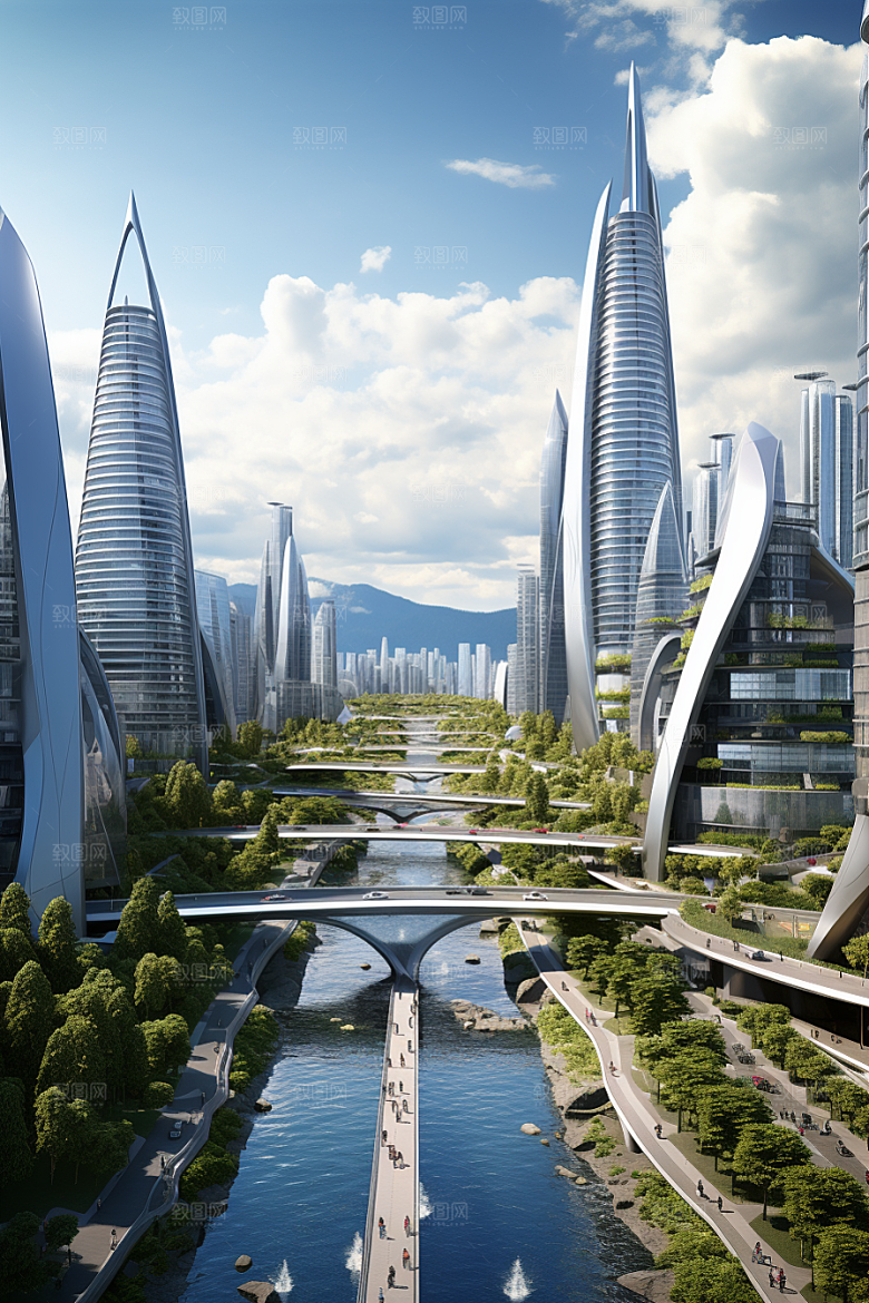 深圳城市风光都市现代化摄影图