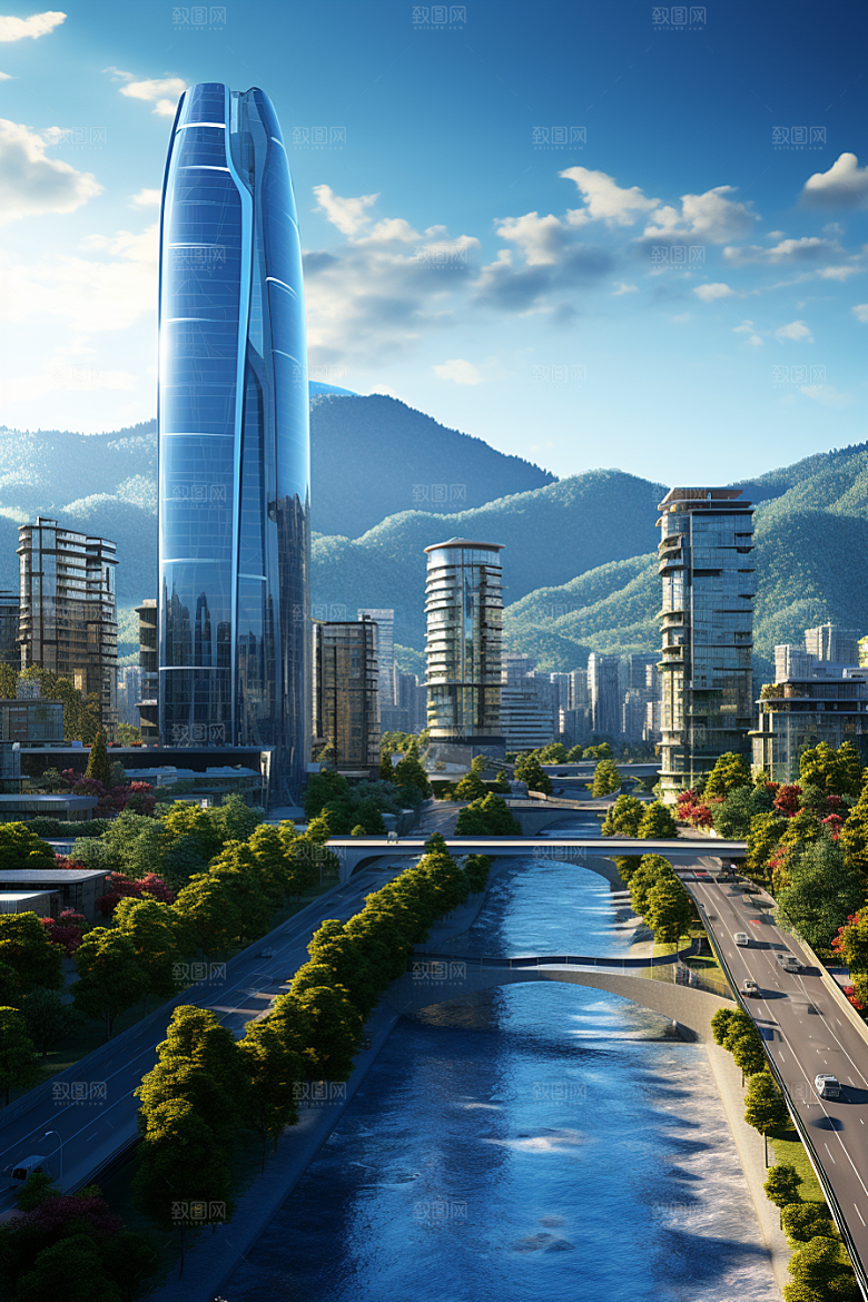 深圳城市风光地标都市摄影图