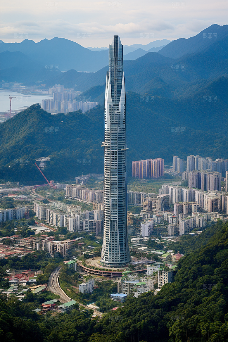 深圳城市风光现代化旅游摄影图