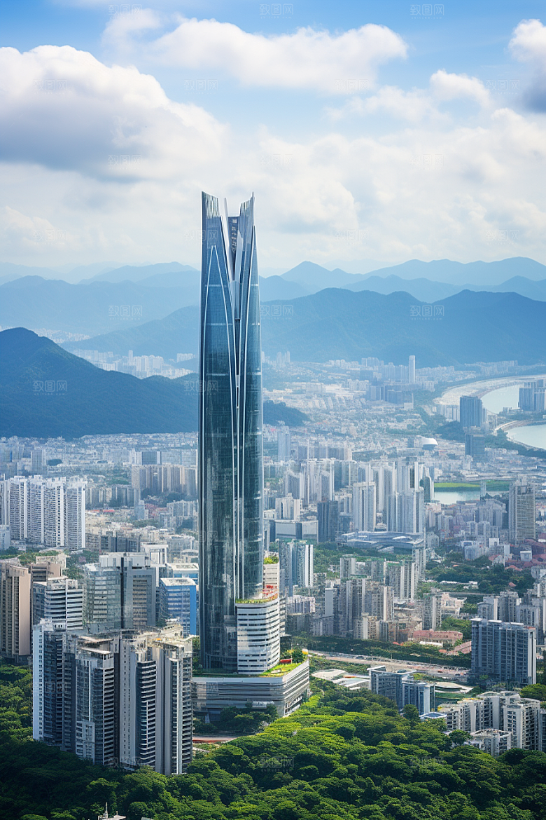 深圳城市风光高清都市摄影图