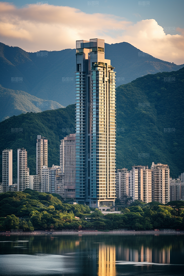 深圳城市风光新城旅游摄影图