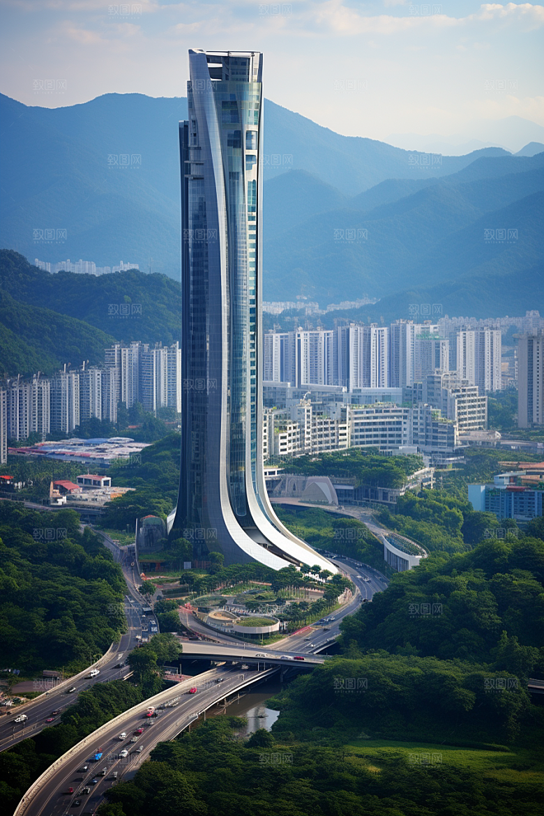 深圳城市风光旅行地标摄影图
