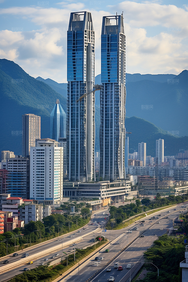 深圳城市风光旅行地标摄影图