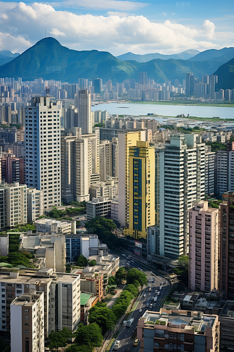 深圳城市风光新城现代化摄影图