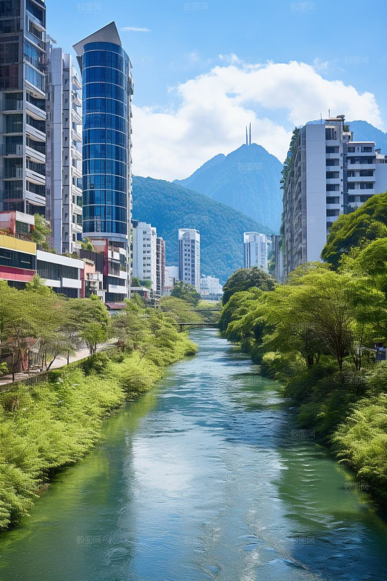 深圳城市风光经济特区现代化摄影图