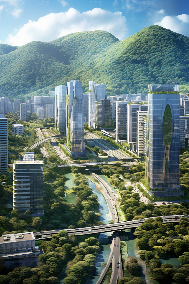 深圳城市风光高清地标摄影图