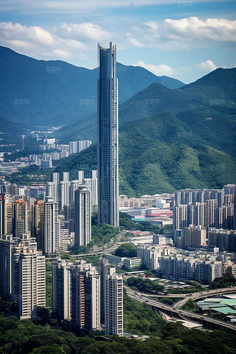 深圳城市风光旅游风景摄影图