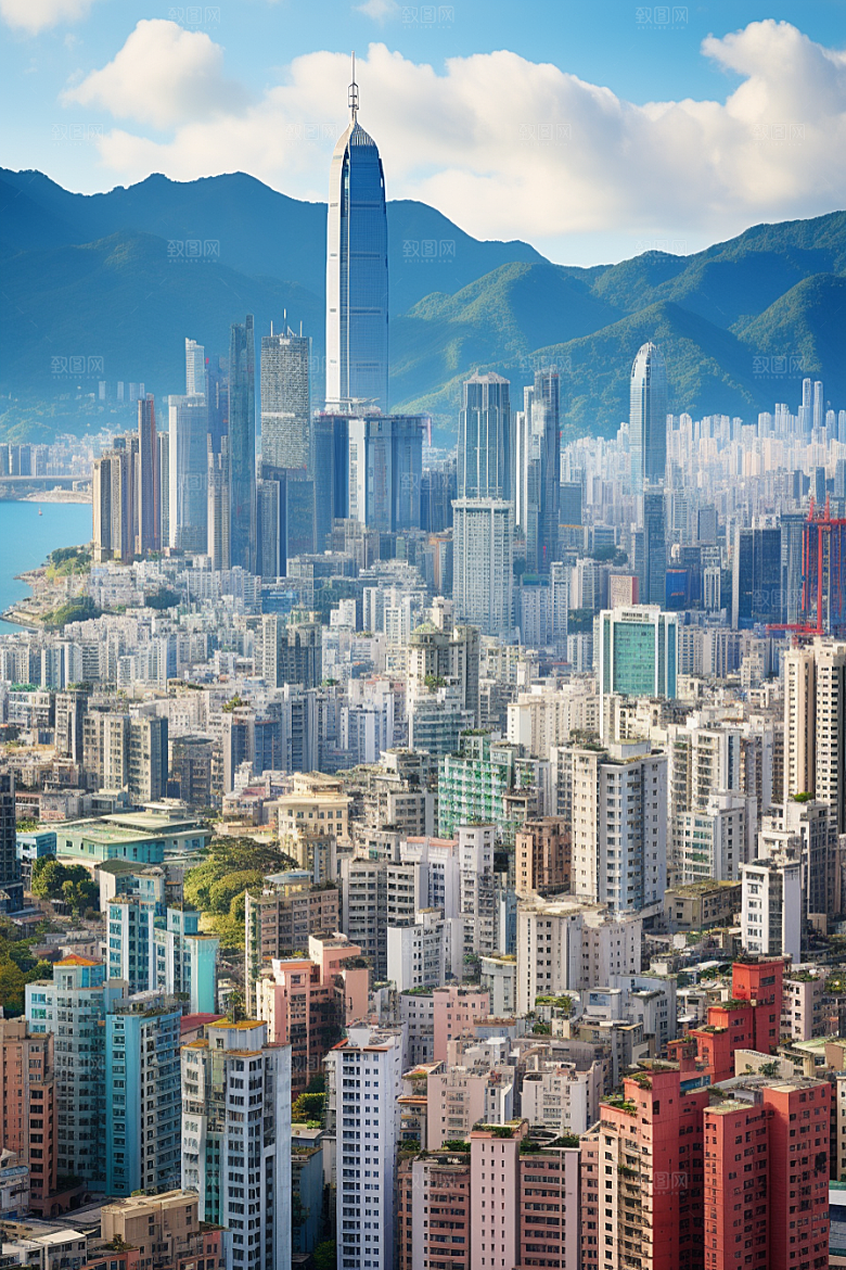 深圳城市风光都市现代化摄影图
