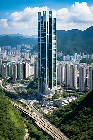 深圳城市风光高清景色摄影图