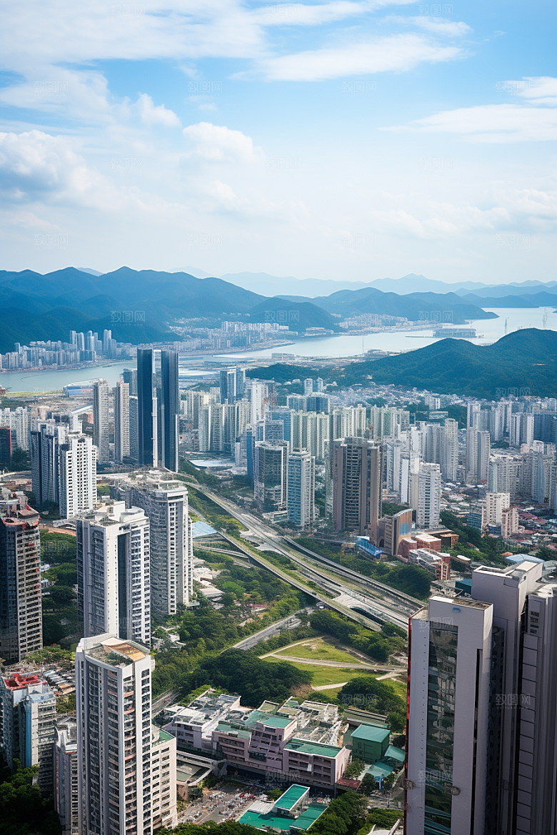 深圳城市风光风景现代化摄影图