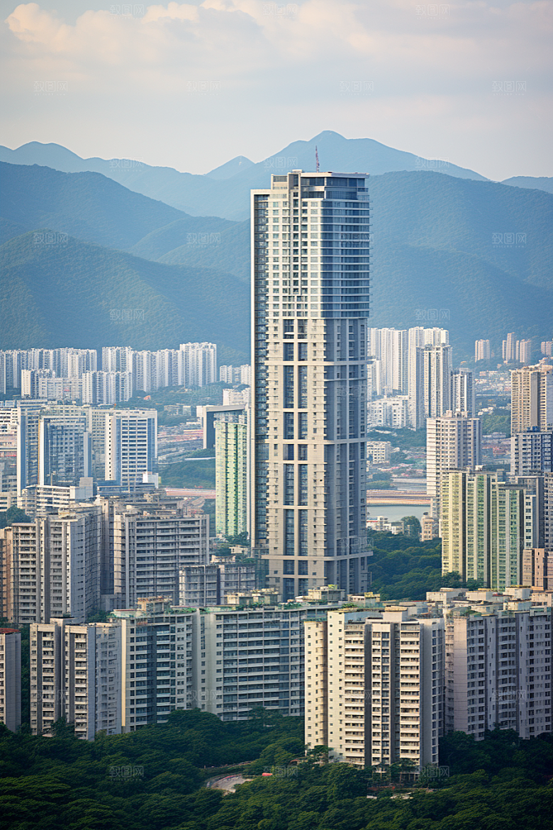 深圳城市风光景色新城摄影图