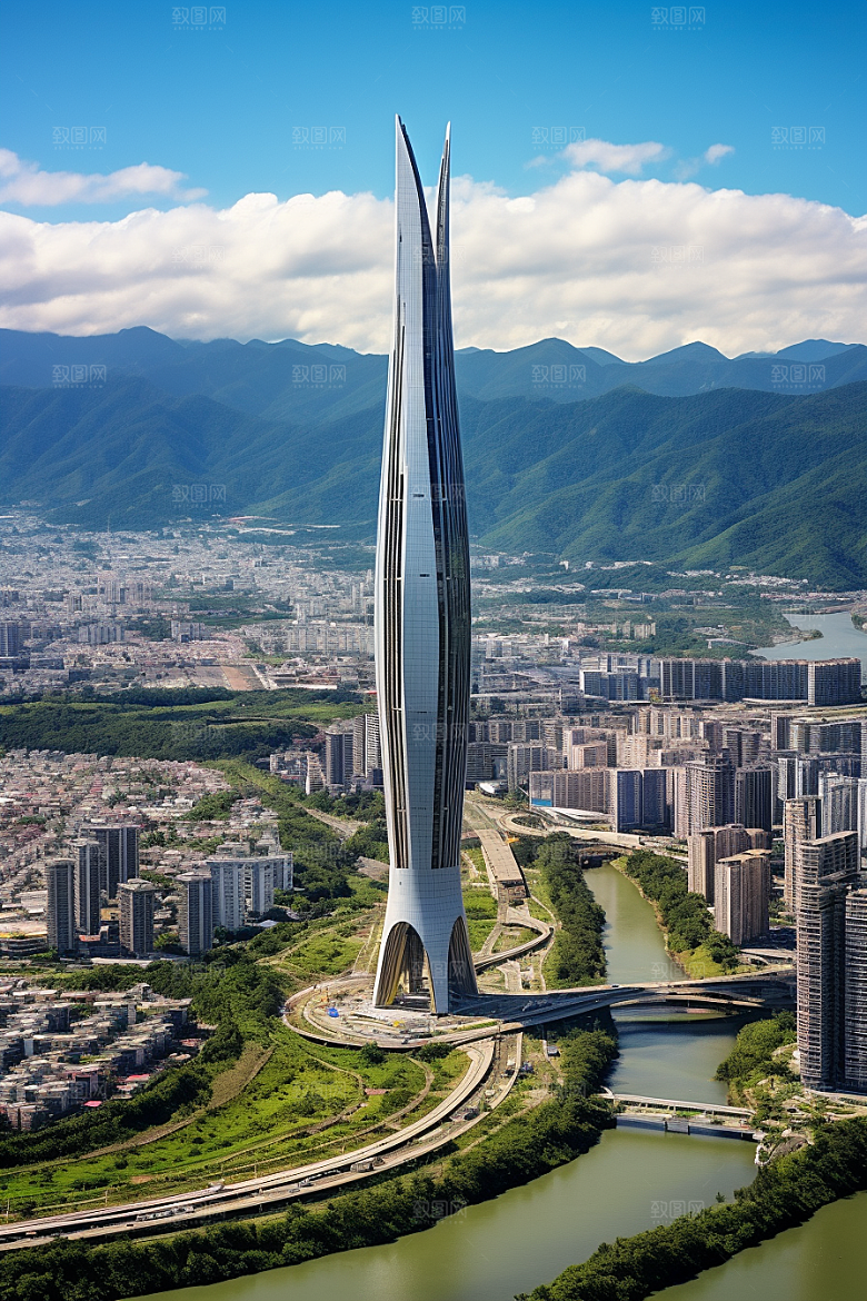 深圳城市风光经济特区风景摄影图
