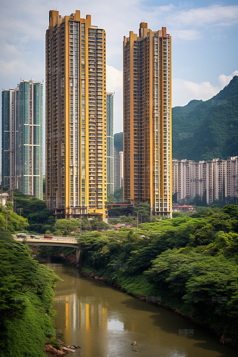 深圳城市风光新城旅行摄影图