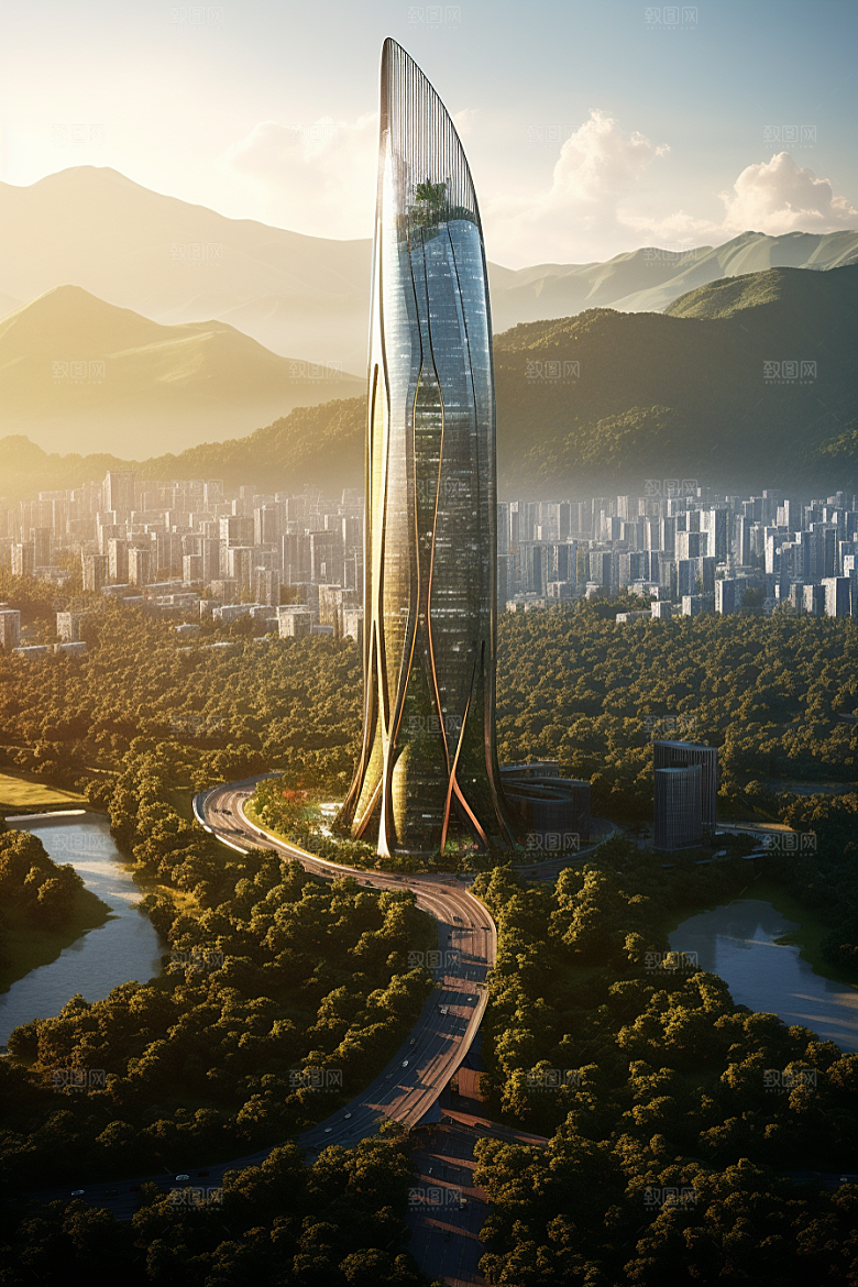 深圳城市风光现代化旅游摄影图