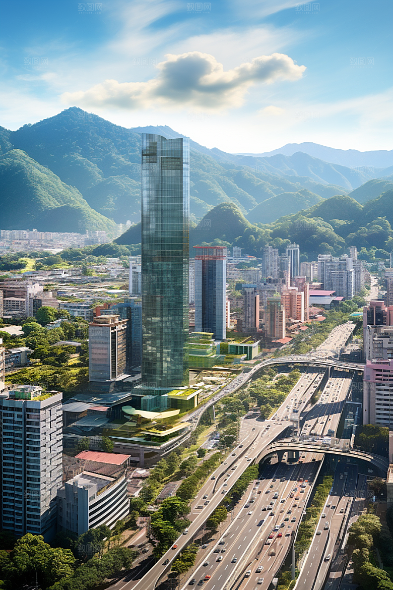 深圳城市风光旅行景色摄影图