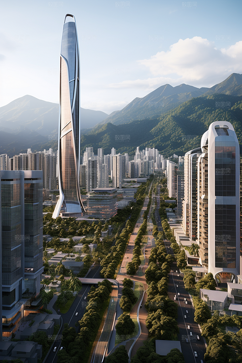深圳城市风光旅行景色摄影图