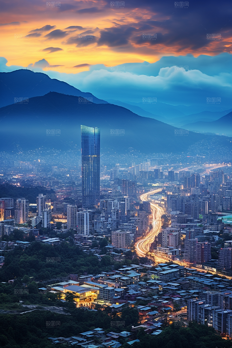 深圳城市风光经济特区都市摄影图