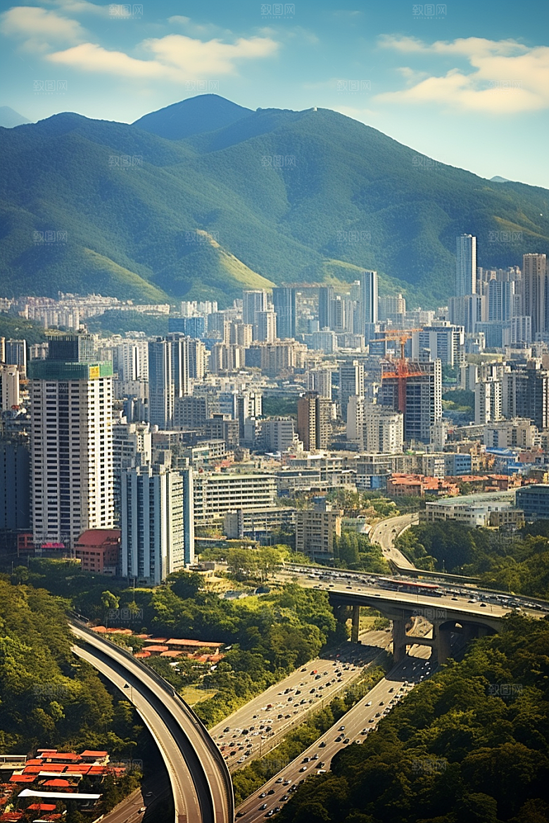 深圳城市风光新城风景摄影图
