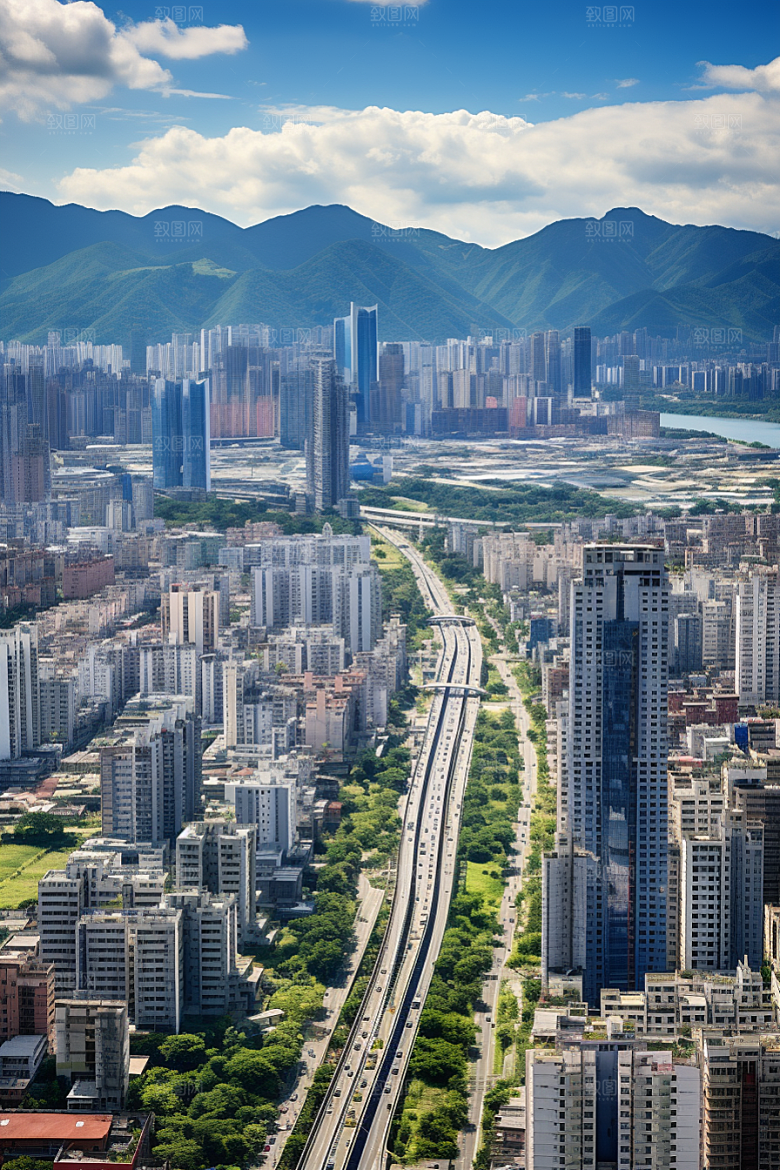 深圳城市风光景色旅游摄影图