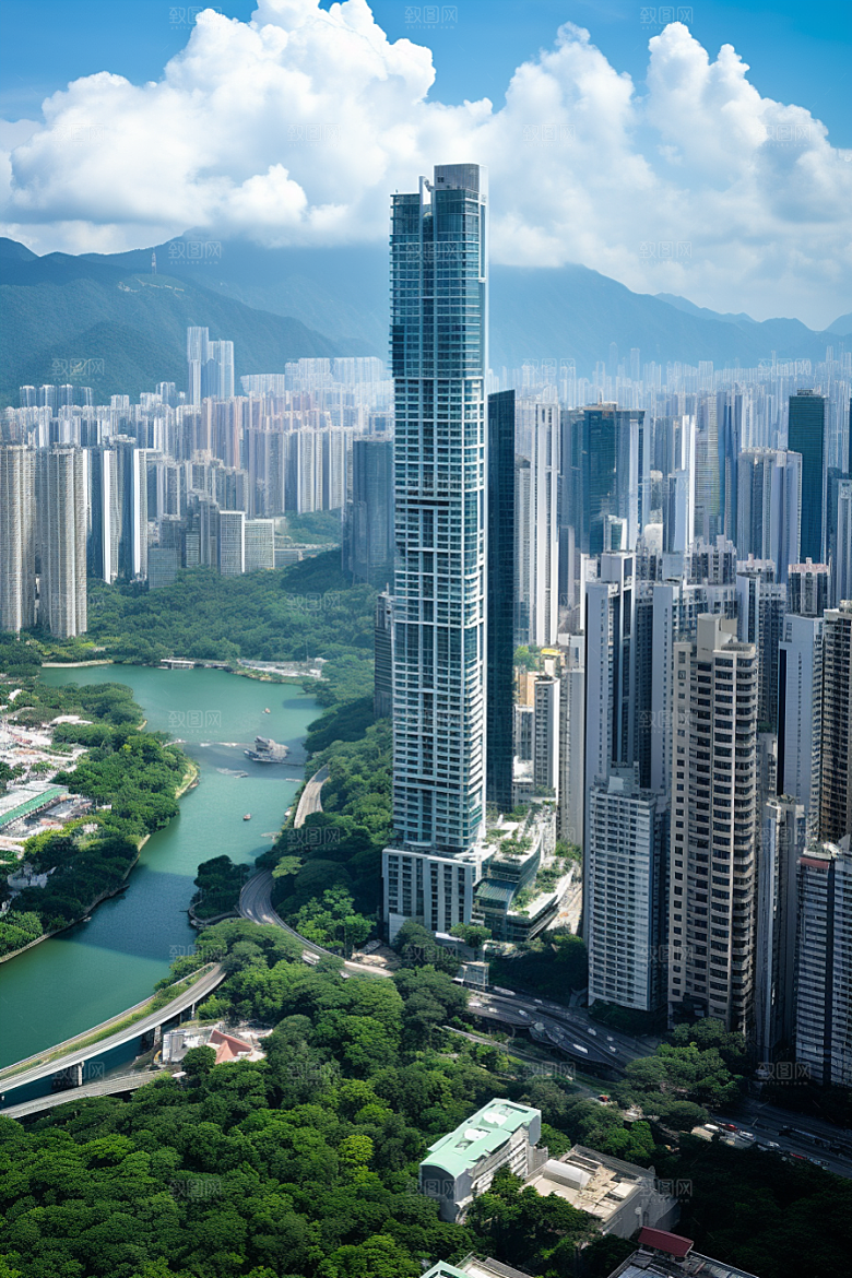 深圳城市风光新城风景摄影图