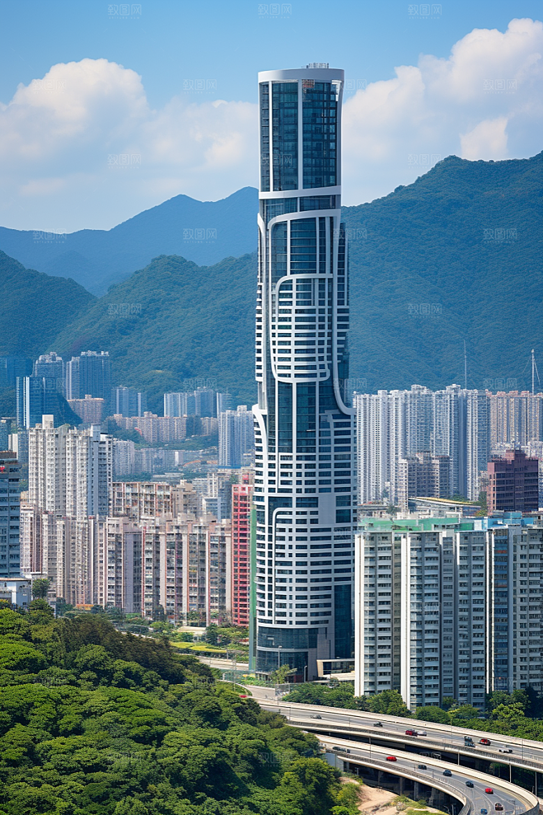 深圳城市风光旅行现代化摄影图