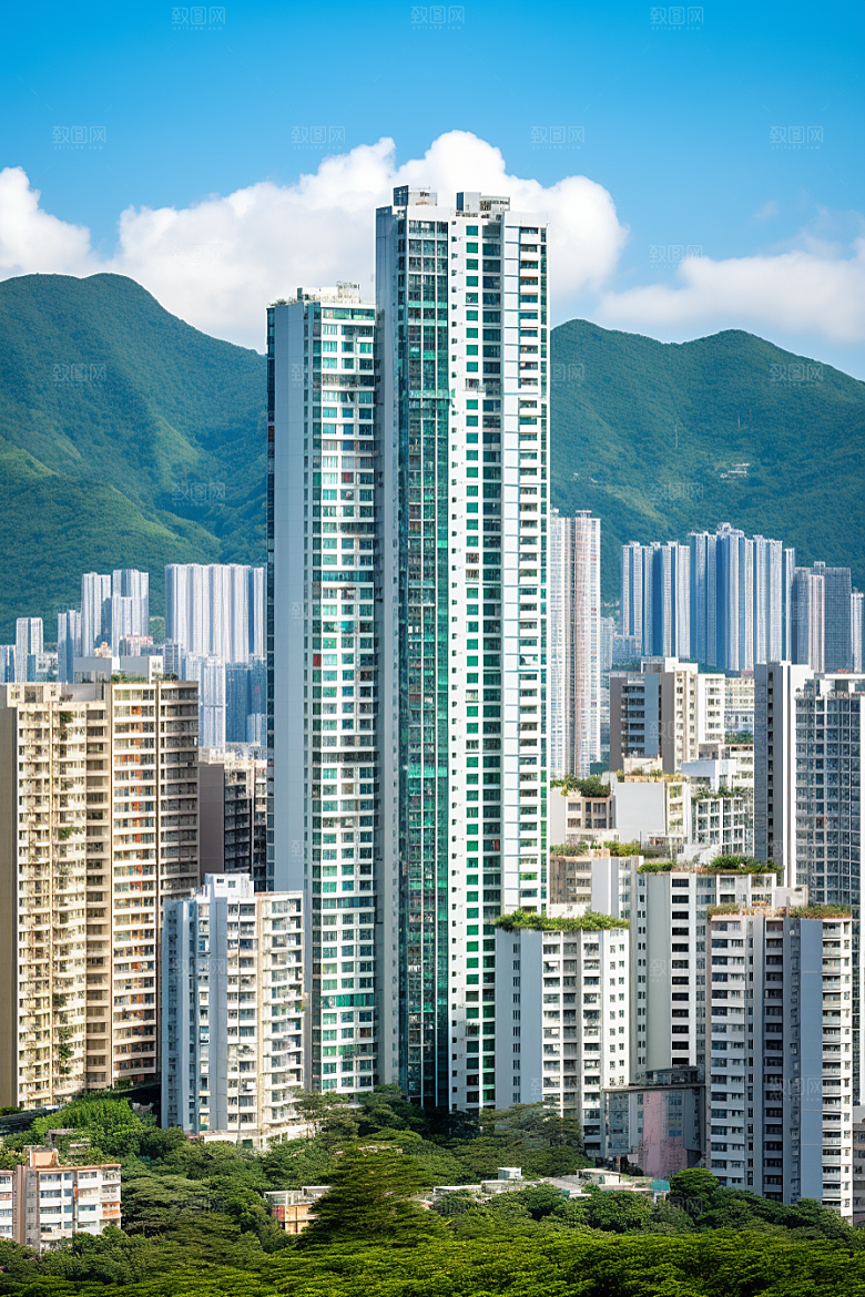 深圳城市风光风景现代化摄影图