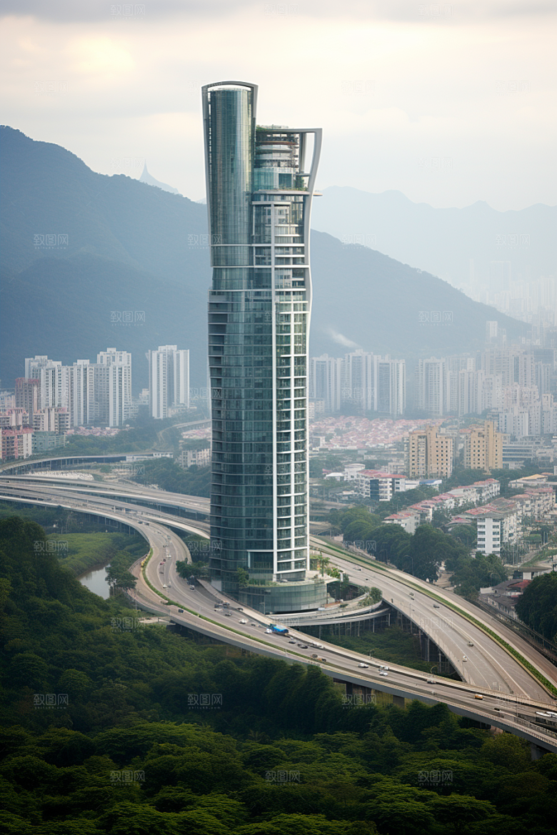 深圳城市风光新城旅行摄影图
