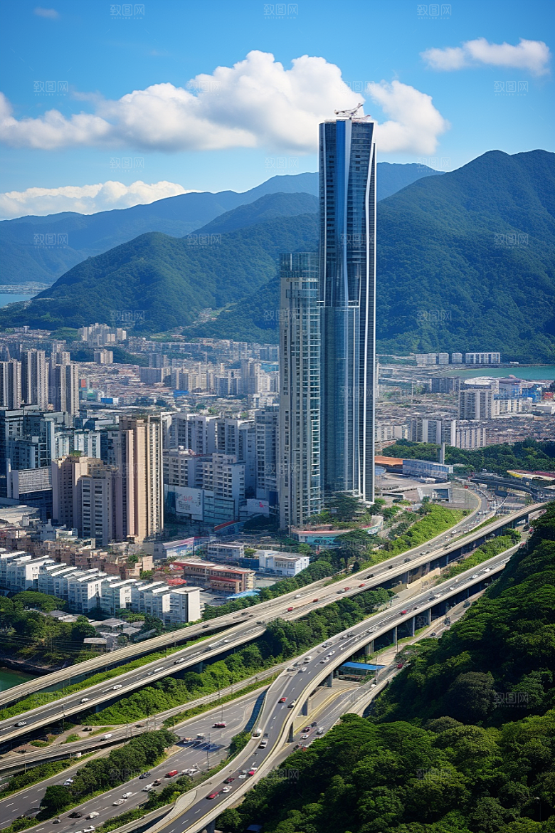 深圳城市风光现代化都市摄影图