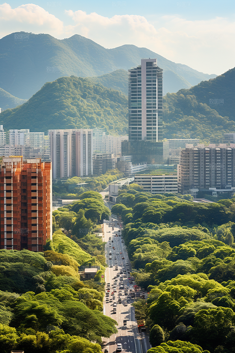深圳城市风光景色旅游摄影图