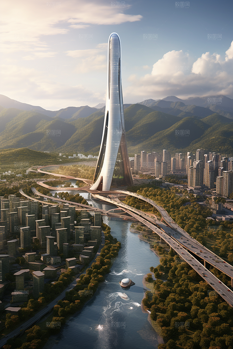 深圳城市风光景色都市摄影图