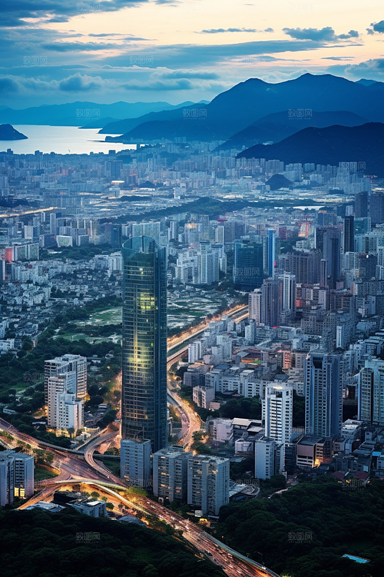 深圳城市风光国内游景色摄影图