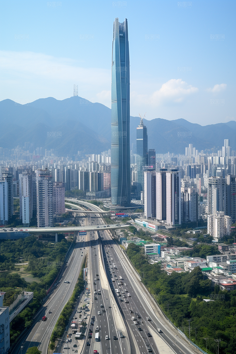 深圳城市风光经济特区都市摄影图