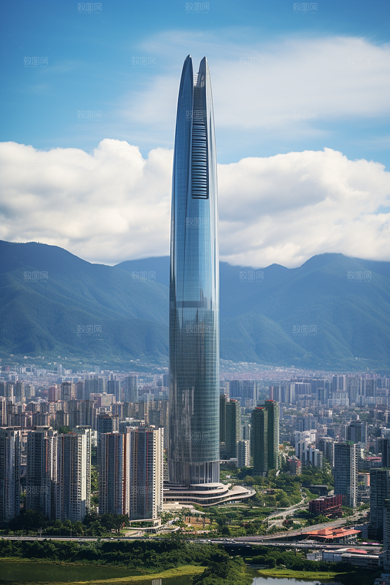 深圳城市风光地标旅游摄影图