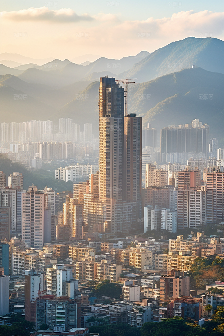 深圳城市风光现代化旅游摄影图