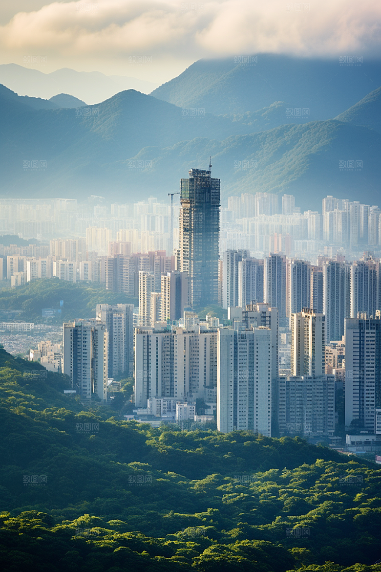 深圳城市风光国内游地标摄影图