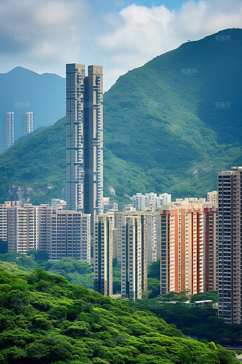 深圳城市风光都市新城摄影图